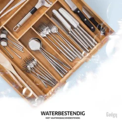 Gadgy Uitschuifbare Bestekbak - Uitschuifbare Bestekcassette Hout - Besteklade - Ladeverdeler - 6/8 Vakken - Bamboe -Merkloos Verkoopwinkel 1200x1200 378