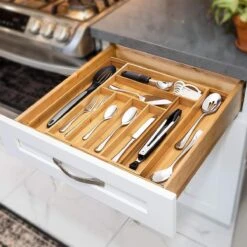 ACAZA Uitschuifbare Bestekbak In Bamboe Hout, Besteklade Met 7 Tot 9 Vakken, Ladeverdeler, Opbergbak, Bestekcassette, Verstelbaar -Merkloos Verkoopwinkel 1200x1200 394