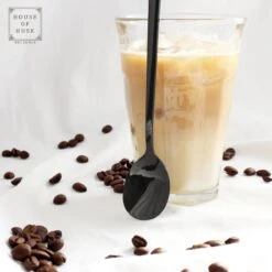 House Of Husk Latte Macchiato Lepels Set - Lange Theelepels - Koffielepels - Longdrinklepels - Sorbetlepels - Barlepel - RVS - 6 Stuks - 20CM - Zwart -Merkloos Verkoopwinkel 1200x1200 404