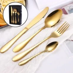 SensaHome - 20-Delige Bestek Set - Inclusief Mes/Vork/Lepel - 4 Personen - Goud 30 SensaHome - 20-Delige Bestek Set - Inclusief Mes/Vork/Lepel - 4 Personen - Goud -Merkloos Verkoopwinkel 1200x1200 41