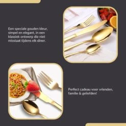SensaHome - 20-Delige Bestek Set - Inclusief Mes/Vork/Lepel - 4 Personen - Goud 39 SensaHome - 20-Delige Bestek Set - Inclusief Mes/Vork/Lepel - 4 Personen - Goud -Merkloos Verkoopwinkel 1200x1200 50