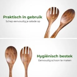 Dayshake Olijfhouten Slabestek 2-delig - Luxe Slacouvert - Duurzaam Salade Bestek - Saladebestek - Vaatwasserbestendig -Merkloos Verkoopwinkel 1200x1200 546