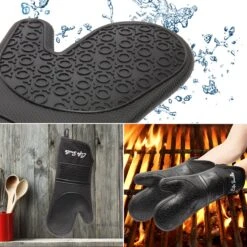 Ovenwanten - 2 Stuks - Bescherming Tot 230 °C - Zwart - Siliconen - Flexibel 10 Ovenwanten - 2 Stuks - Bescherming Tot 230 °C - Zwart - Siliconen - Flexibel -Merkloos Verkoopwinkel 1200x1200 552