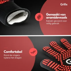 GrillX Hittebestendige Handschoenen - 2 Stuks - Ovenwanten - BBQ Handschoenen Tot 500°C - Ovenhandschoenen - BBQ Accesoires -Merkloos Verkoopwinkel 1200x1200 558