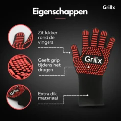 GrillX Hittebestendige Handschoenen - 2 Stuks - Ovenwanten - BBQ Handschoenen Tot 500°C - Ovenhandschoenen - BBQ Accesoires -Merkloos Verkoopwinkel 1200x1200 560