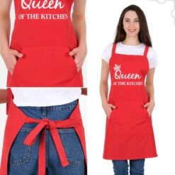 Merkloos Set Van 2 Rood | 60x80 Cm | King & Queen Of The Kitchen | 2 Keukenschorten | Kookschort Met Zakken | Keukenschort Dames | Keukenschort Voor Vrouwen | Keukenschort Voor Mannen | Cadeutje- Kado | Kook- BBQ 7 Merkloos Set Van 2 Rood | 60x80 Cm | King & Queen Of The Kitchen | 2 Keukenschorten | Kookschort Met Zakken | Keukenschort Dames | Keukenschort Voor Vrouwen | Keukenschort Voor Mannen | Cadeutje- Kado | Kook- BBQ -Merkloos Verkoopwinkel 1200x1200 603