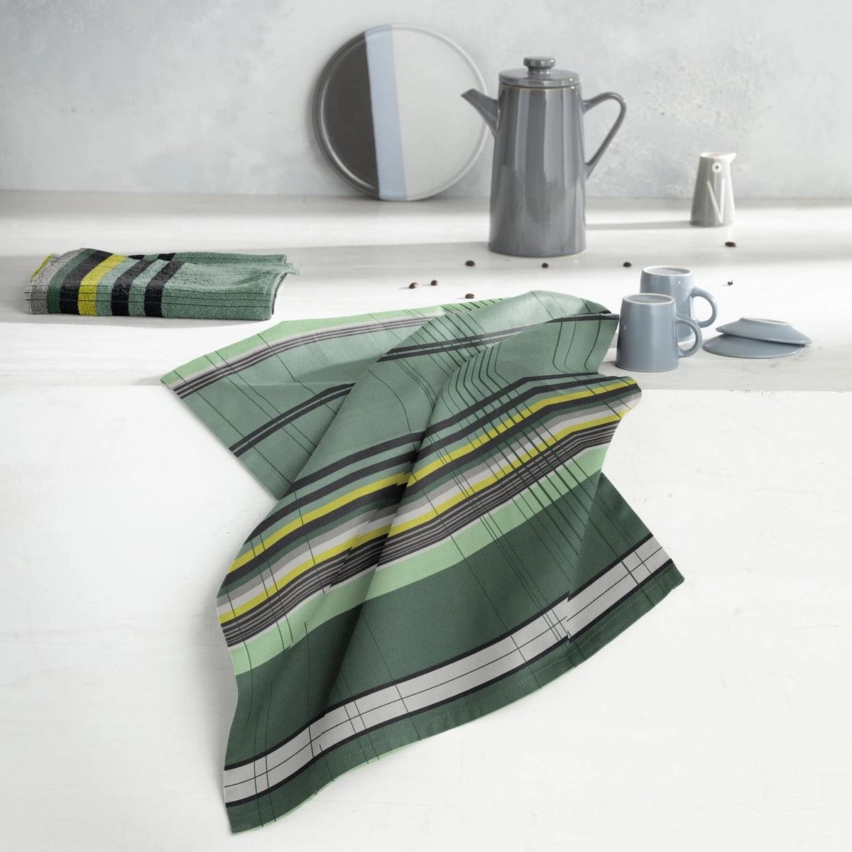 DDDDD Helsinki - 2 Theedoeken & 2 Keukendoeken - Mint Green 4 DDDDD Helsinki - 2 Theedoeken & 2 Keukendoeken - Mint Green - Afbeelding 4