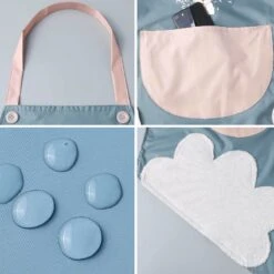 Merkloos 2 STUKS Kinderschorten Waterdicht En Oliebestendig Knutselschort Kookschort Keukenschort Voor Kinderen - Mix 1x Turquoise + 1x Rose - 70 X 70 Cm -Merkloos Verkoopwinkel 1200x1200 681