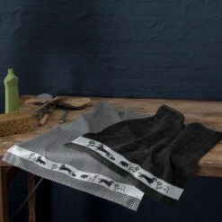 DDDDD Saar - 2x Theedoek & 2x Keukendoek - Black -Merkloos Verkoopwinkel 1200x1200 721