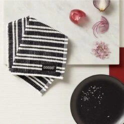 DDDDD Vaatdoek Stripe Black 30 X 30 Cm Per 4 Stuks -Merkloos Verkoopwinkel 1200x1200 725