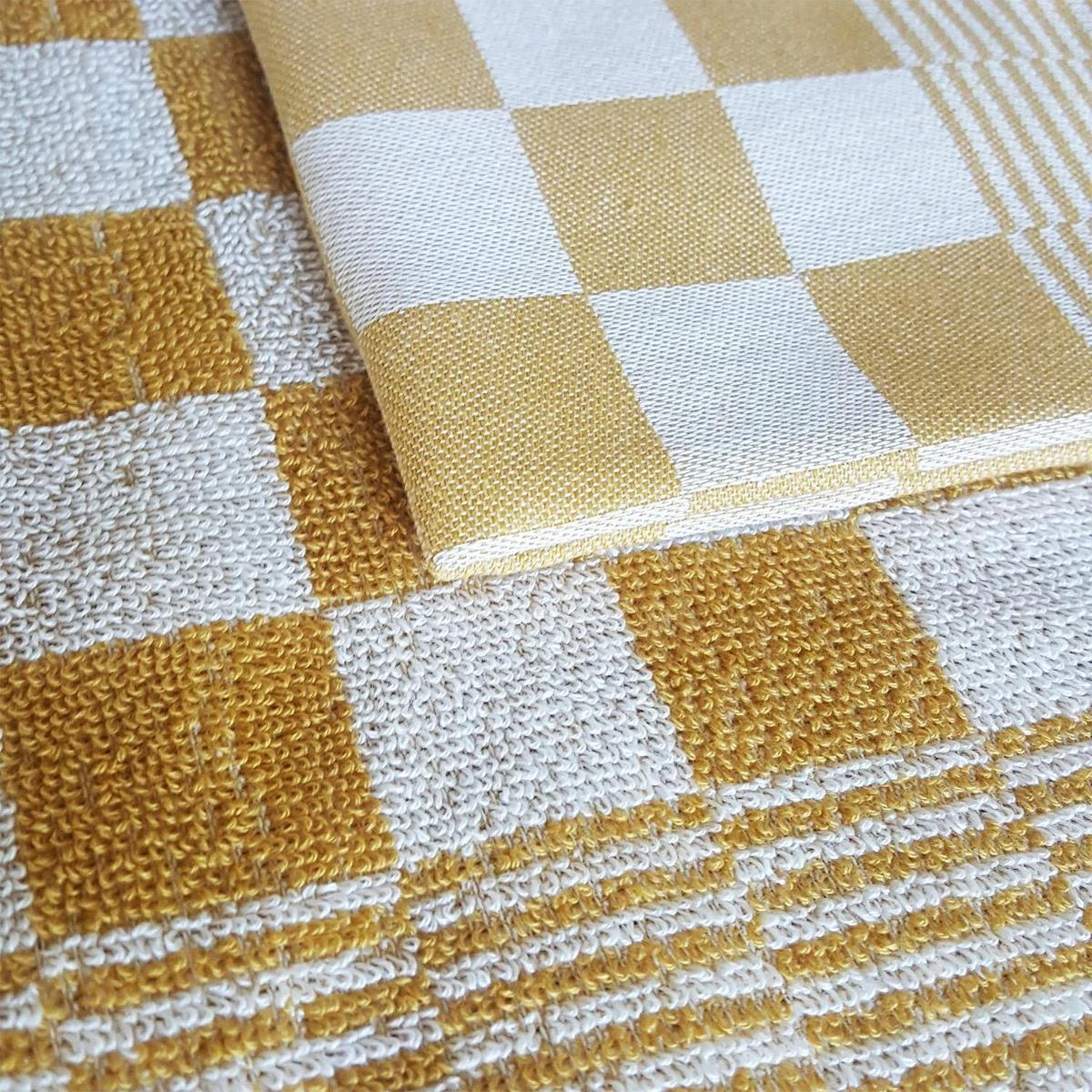 DDDDD Barbeque - 2x Theedoek & 2x Keukendoek - Ochre 2 DDDDD Barbeque - 2x Theedoek & 2x Keukendoek - Ochre - Afbeelding 2