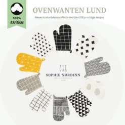 Ovenwanten Van Sophie Nordinn® - Ovenhandschoenen Lund (Lijnen Geel) - Ovenwanten 2 Stuks - Katoen -Merkloos Verkoopwinkel 1200x1200 774