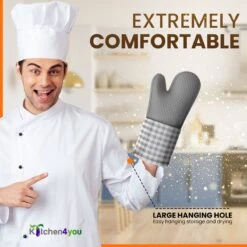Kitchen4you Ovenwanten - Hoge Kwaliteit - Ovenhandschoenen - Grijs - Siliconen - Katoen 14 Kitchen4you Ovenwanten - Hoge Kwaliteit - Ovenhandschoenen - Grijs - Siliconen - Katoen -Merkloos Verkoopwinkel 1200x1200 806