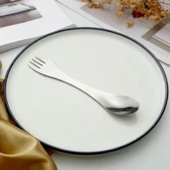 Usables Spork - 3 In 1 - Bestekset - Mes, Vork En Lepel - Milieuvriendelijk - Roestvrijstaal - RVS - Duurzaam - Hiking - Camping - Herbruikbaar -Merkloos Verkoopwinkel 1200x1200 87