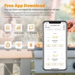 Inkbird IBBQ-4BW Vleesthermometer Wifi + Bluethooth + App -Merkloos Verkoopwinkel 1200x1200 914