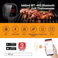 Inkbird IBT-4XS Bluetooth Thermometer - Keukenthermometer - Oplaadbare Accu -Merkloos Verkoopwinkel 1200x1200 923