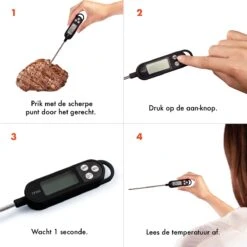 Captain Cook Keukenthermometer - Inclusief E-Kookboek - Vleesthermometer - BBQ Thermometer- Suikerthermometer - Kernthermometer -Merkloos Verkoopwinkel 1200x1200 929