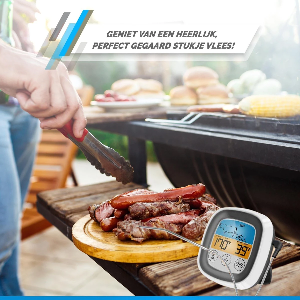 Mancor Digitale Vleesthermometer - Keukenthermometer - BBQ Thermometer - Oventhermometer 4 Mancor Digitale Vleesthermometer - Keukenthermometer - BBQ Thermometer - Oventhermometer - Afbeelding 4