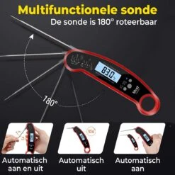 MostEssential Premium Vleesthermometer - BBQ Thermometer - Kernthermometer - Suikerthermometer - Voedselthermometer - Thermometer Koken - Keuken Thermometer - Digitaal – Draadloos - Waterdicht -Merkloos Verkoopwinkel 1200x1200 962