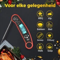 MostEssential Premium Vleesthermometer - BBQ Thermometer - Kernthermometer - Suikerthermometer - Voedselthermometer - Thermometer Koken - Keuken Thermometer - Digitaal – Draadloos - Waterdicht -Merkloos Verkoopwinkel 1200x1200 963