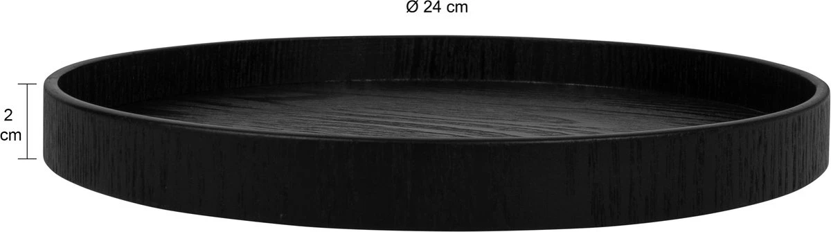 QUVIO Houten Dienblad Rond - Dienblad - Dienbladen - Decoratieve Dienbladen - Design Presenteerblad - Sierschaal - Decoratieschaal - Tapasplank - Serveerschaal - Hout - Diameter 24 Cm - Zwart 4 QUVIO Houten Dienblad Rond - Dienblad - Dienbladen - Decoratieve Dienbladen - Design Presenteerblad - Sierschaal - Decoratieschaal - Tapasplank - Serveerschaal - Hout - Diameter 24 Cm - Zwart - Afbeelding 4