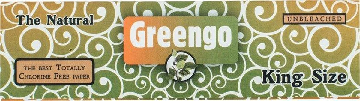 Greengo - Greengo Unbleached King Size Regular - Lange Vloei - Doos 50 Stuks 1 Greengo - Greengo Unbleached King Size Regular - Lange Vloei - Doos 50 Stuks