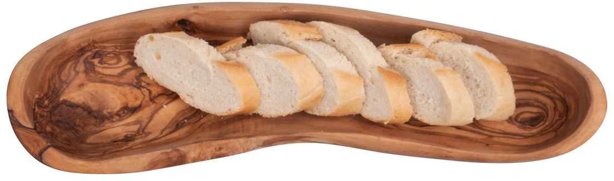 Bowls And Dishes Pure Olive Wood Olijfhouten Broodmand Ca. 30 X 9 Cm - Cadeau Tip! 2 Bowls And Dishes Pure Olive Wood Olijfhouten Broodmand Ca. 30 X 9 Cm - Cadeau Tip! - Afbeelding 2
