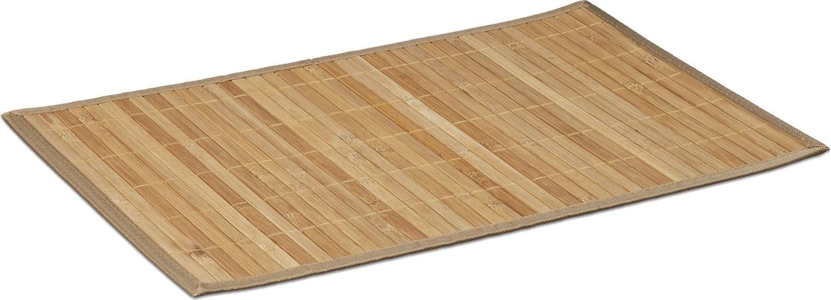 Relaxdays Placemats 6 Stuks, Tafelmatje Bamboe Rechthoekig Verschillende Kleuren 2 Relaxdays Placemats 6 Stuks, Tafelmatje Bamboe Rechthoekig Verschillende Kleuren - Afbeelding 2