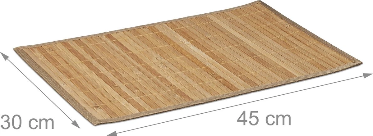 Relaxdays Placemats 6 Stuks, Tafelmatje Bamboe Rechthoekig Verschillende Kleuren 6 Relaxdays Placemats 6 Stuks, Tafelmatje Bamboe Rechthoekig Verschillende Kleuren - Afbeelding 6