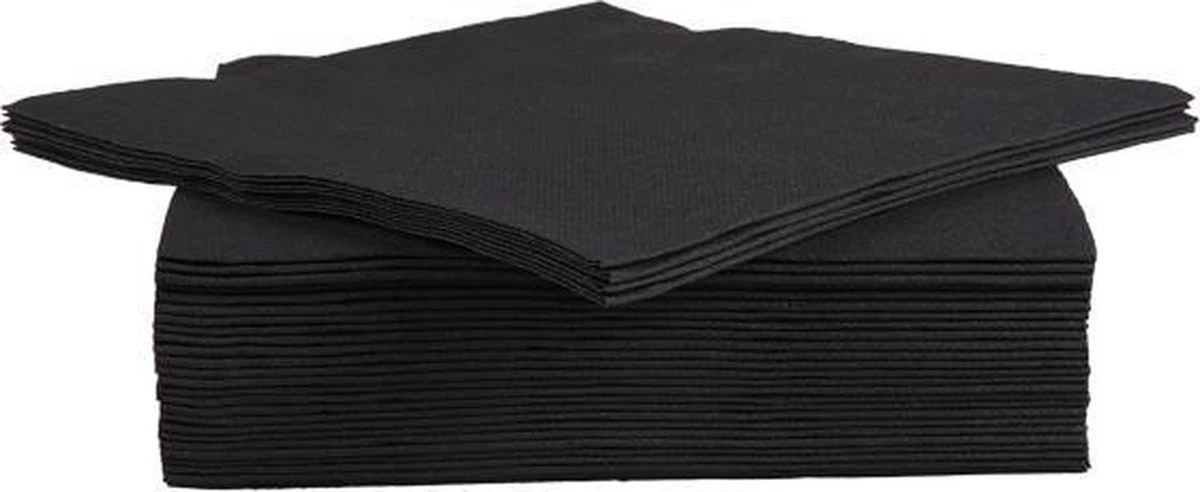 Cosy&Trendy For Professionals Servet - Papier - 38 Cm - Zwart - Set-40 2 Cosy&Trendy For Professionals Servet - Papier - 38 Cm - Zwart - Set-40 - Afbeelding 2