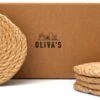 Oliva's - Onderzetters (ø12 Cm) - Onderzetters Voor Glazen - 8 Stuks - Duurzaam - Geweven Jute