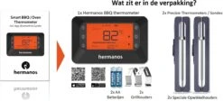 Hermanos® Digitale BBQ Thermometer Draadloos - Vleesthermometer - Oventhermometer - Bluetooth Met App - 2 Meetsondes - Magneet - Incl. Batterijen -Merkloos Verkoopwinkel 1200x545
