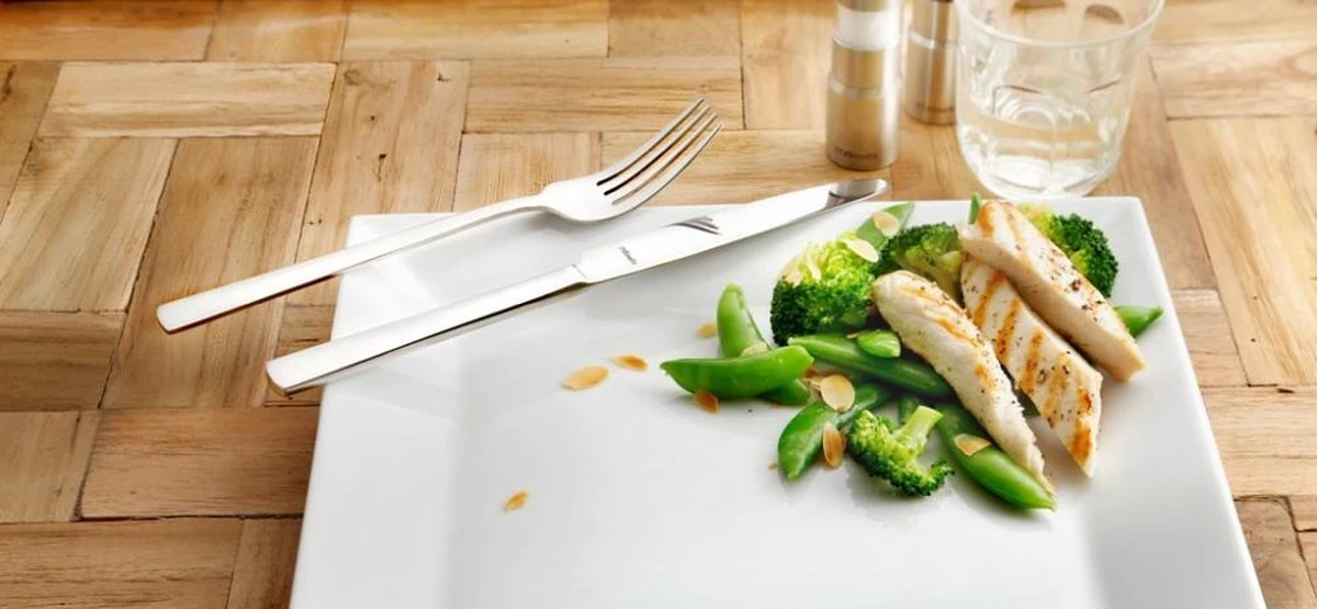 Amefa Moderno Bestekset - 24-delig - 6 Persoons 3 Amefa Moderno Bestekset - 24-delig - 6 Persoons - Afbeelding 3