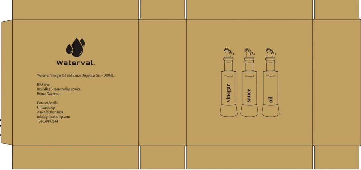 Waterval RVS Olijfoliefles Set Deluxe 500ML - Olieflessen Met Schenktuit – 3 Olijfolie Flessen - Olie Fles Glas - Cadeautip 6 Waterval RVS Olijfoliefles Set Deluxe 500ML - Olieflessen Met Schenktuit – 3 Olijfolie Flessen - Olie Fles Glas - Cadeautip - Afbeelding 6