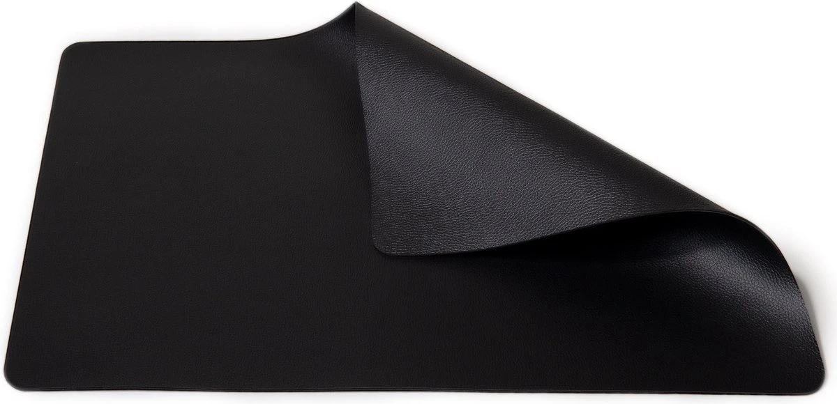 Jay Hill Placemats - Vegan Leer - Zwart - 46 X 33 Cm - 6 Stuks 1 Jay Hill Placemats - Vegan Leer - Zwart - 46 X 33 Cm - 6 Stuks
