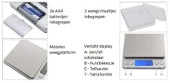 NiceGoodz Precisie Weegschaal - Digitale Keukenweegschaal - Max 1 Gram - Tot 2kg Nauwkeurig -Merkloos Verkoopwinkel 1200x586 1