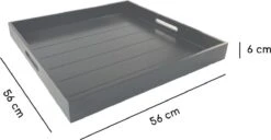 Dienblad XL Van WDMT™ | 56 X 56 Cm | Extra Groot Houten Dienblad Met Afneembare Coating En Handvaten | Zwart -Merkloos Verkoopwinkel 1200x624 2