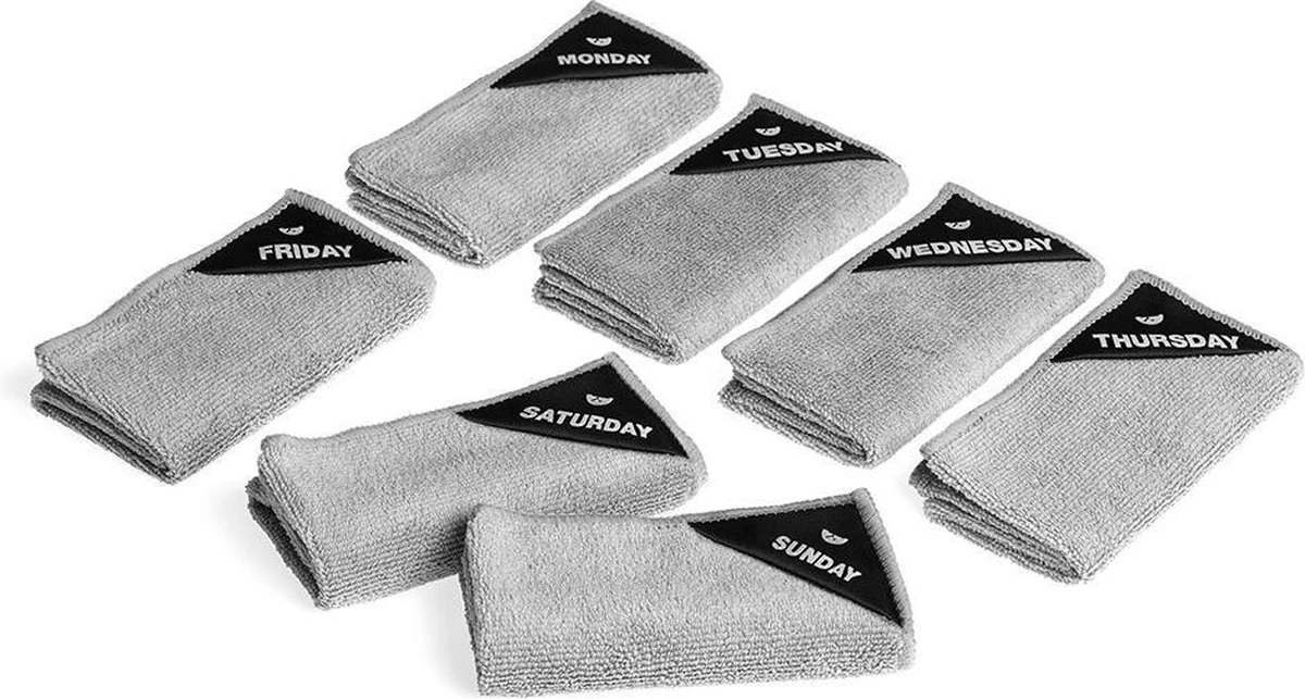 Klud Microvezel Vaatdoekjes - Grijs- Set Van 7 1 Klud Microvezel Vaatdoekjes - Grijs- Set Van 7