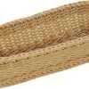 Merkloos Gevlochten Stokbrood Broodmand Langwerpig 41 X 16 X 7 Cm - Tafel Dekken - Stokbroodmanden/stokbroodschalen - Broodmanden