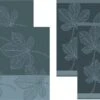 DDDDD Leaves - 2 Theedoeken & 2 Keukendoeken - Atlantic Blue