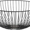 Merkloos Zwarte Fruitschaal/draadmand Metaal 35 Cm - Groot - Draadmanden/opbergmanden/fruitschalen