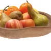 Fruitschaal Teak Hout Blad Vorm 35 X 22 Cm - Decoratieve Schalen Voor Groente En Fruit