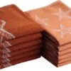 Luxe Keuken- & Theedoek - Set Van 12 - 100% Hoogwaardige Katoen - Oceaan - Terracotta