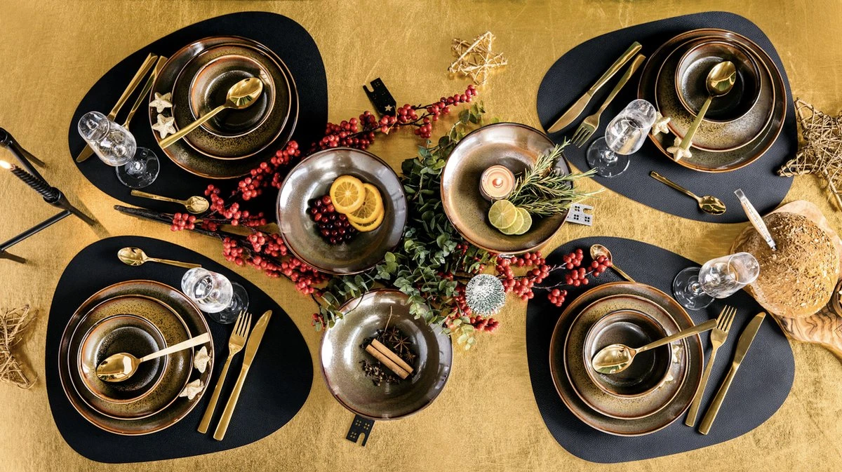 Jay Hill Placemats - Vegan Leer - Zwart - Organic - 44 X 37 Cm - 6 Stuks 4 Jay Hill Placemats - Vegan Leer - Zwart - Organic - 44 X 37 Cm - 6 Stuks - Afbeelding 4