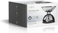 Nedis Keukenweegschaal - Analoog - Roestvrij Staal - Verwijderbare Kom - Zwart -Merkloos Verkoopwinkel 1200x683 2