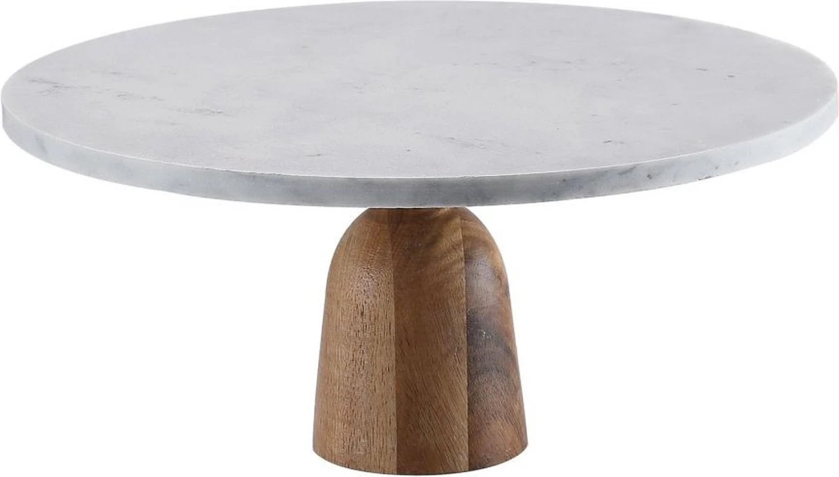 Marmeren Taart Plateau Cake Stand 100% Natuurlijke Marmer - Ø 30 Cm 1 Marmeren Taart Plateau Cake Stand 100% Natuurlijke Marmer - Ø 30 Cm
