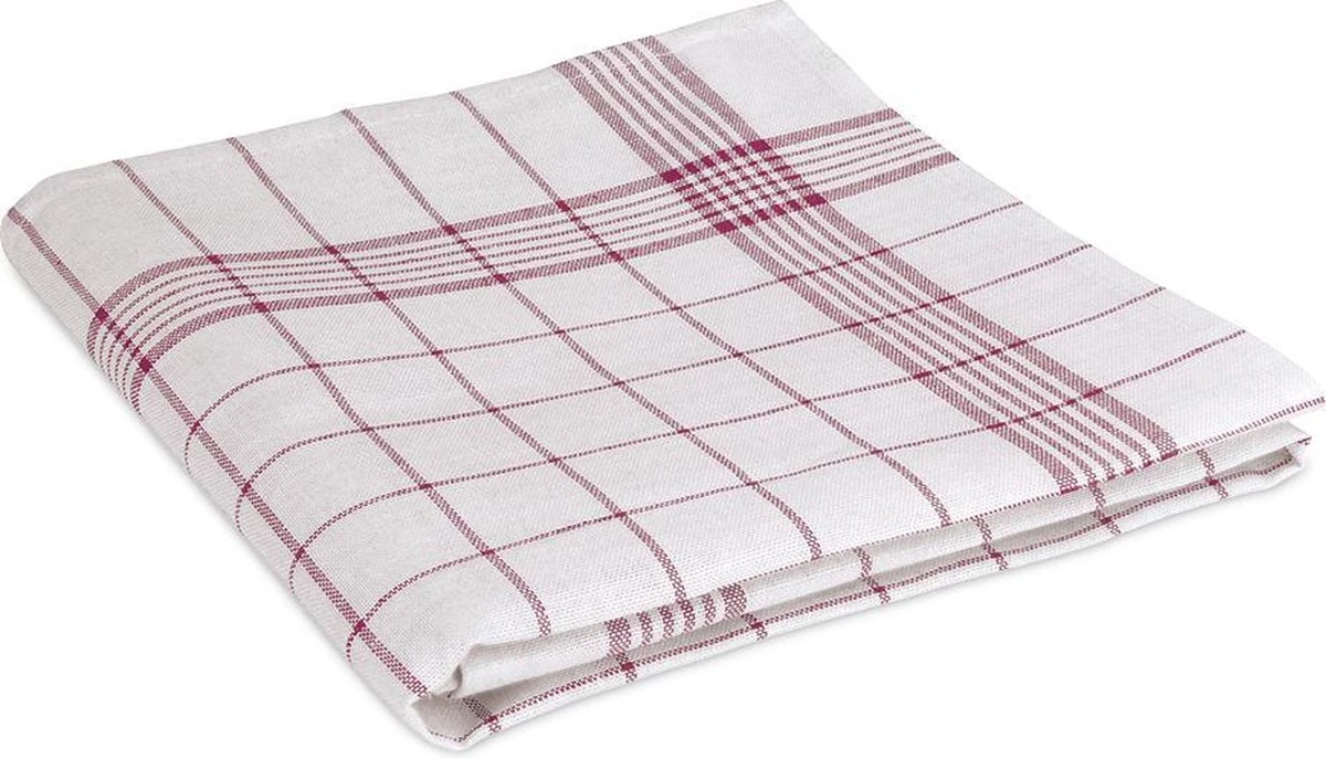 Treb Horecalinnen Glasdoeken 4 Stuks Wit Met Rode Lijnen 70x70cm - Treb Towels 5 Treb Horecalinnen Glasdoeken 4 Stuks Wit Met Rode Lijnen 70x70cm - Treb Towels - Afbeelding 5