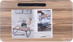 Dienblad - Uitklapbare Pootjes - Zwart Metaal - Ontbijt Op Bed - MDF - 52x30x22 Cm -Merkloos Verkoopwinkel 1200x690 2