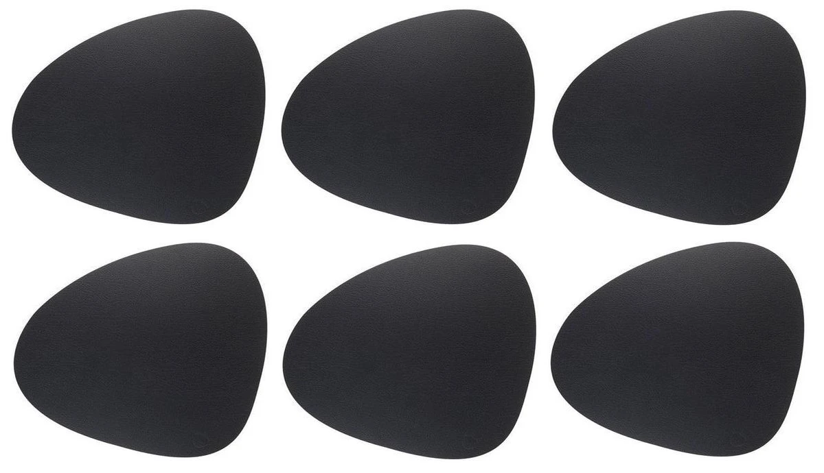 Jay Hill Placemats - Vegan Leer - Zwart - Organic - 44 X 37 Cm - 6 Stuks 3 Jay Hill Placemats - Vegan Leer - Zwart - Organic - 44 X 37 Cm - 6 Stuks - Afbeelding 3