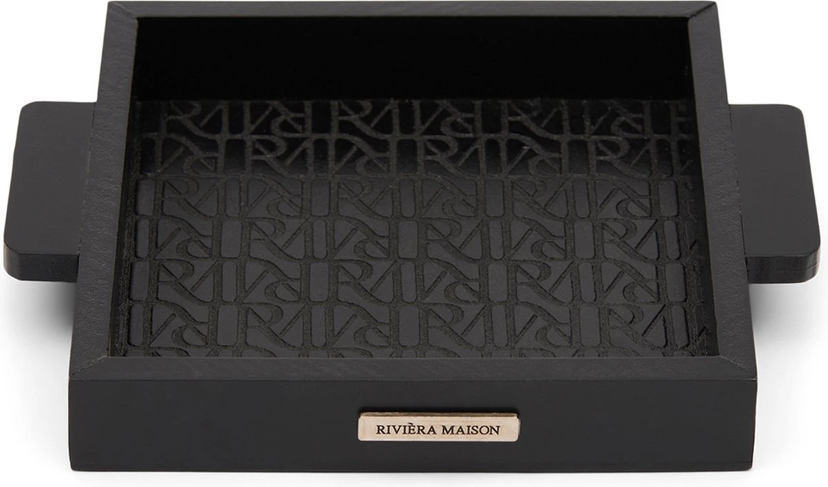 Riviera Maison Dienblad Klein - RM Identity Mini Serving Tray - Zwart 1 Riviera Maison Dienblad Klein - RM Identity Mini Serving Tray - Zwart